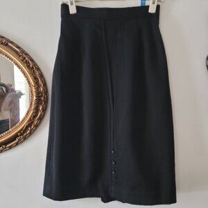 Vintage 100% Wool black skirt size M